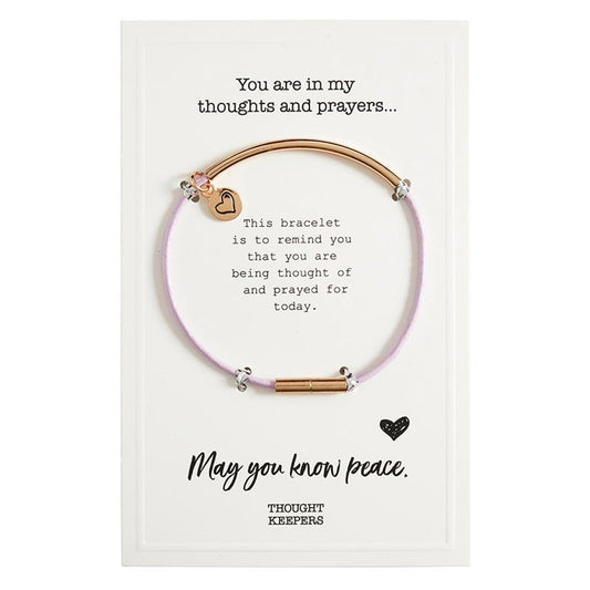 Bracelet-Thought Keepers-Lavendar/Gold (7.5")