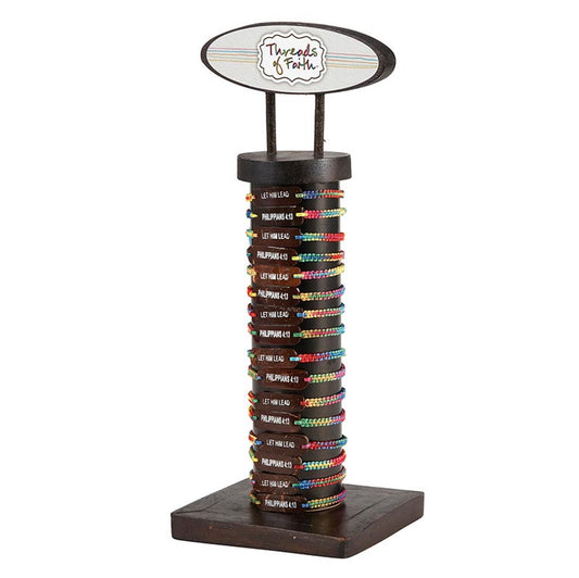 Bracelet-Thread Of Faith-Let Him Lead Filled Display (8") (2 Asst) (60 Pcs)