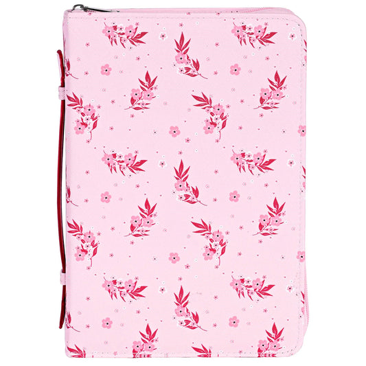 Bible Cover-Pink Small Floral-LRG