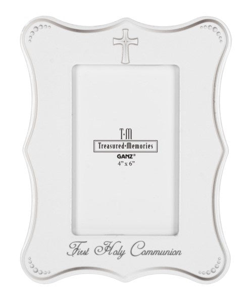 Frame-First Holy Communion-White (Holds 4x6 Photo)