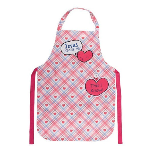 Apron-Jesus Loves Me W/ Hand Towel (Child) (25" x 18")
