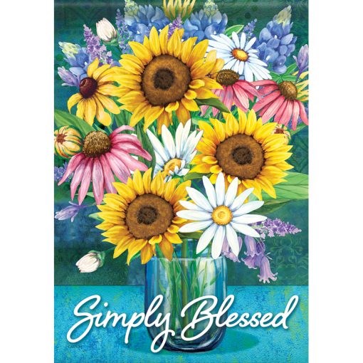 Flag-Garden-Dura Soft-Simply Blessed Bouquet (12.5" x 18")