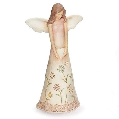 Figurine-Angel With Heart-LED (8.75")