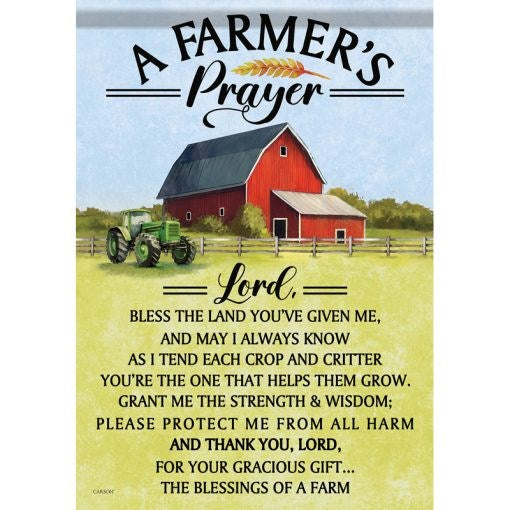 Flag-Garden-Dura Soft-Farmer's Prayer (12.5" x 18")