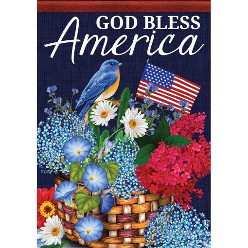 Flag-Garden-Dura Soft-God Bless America (12.5" x 18")