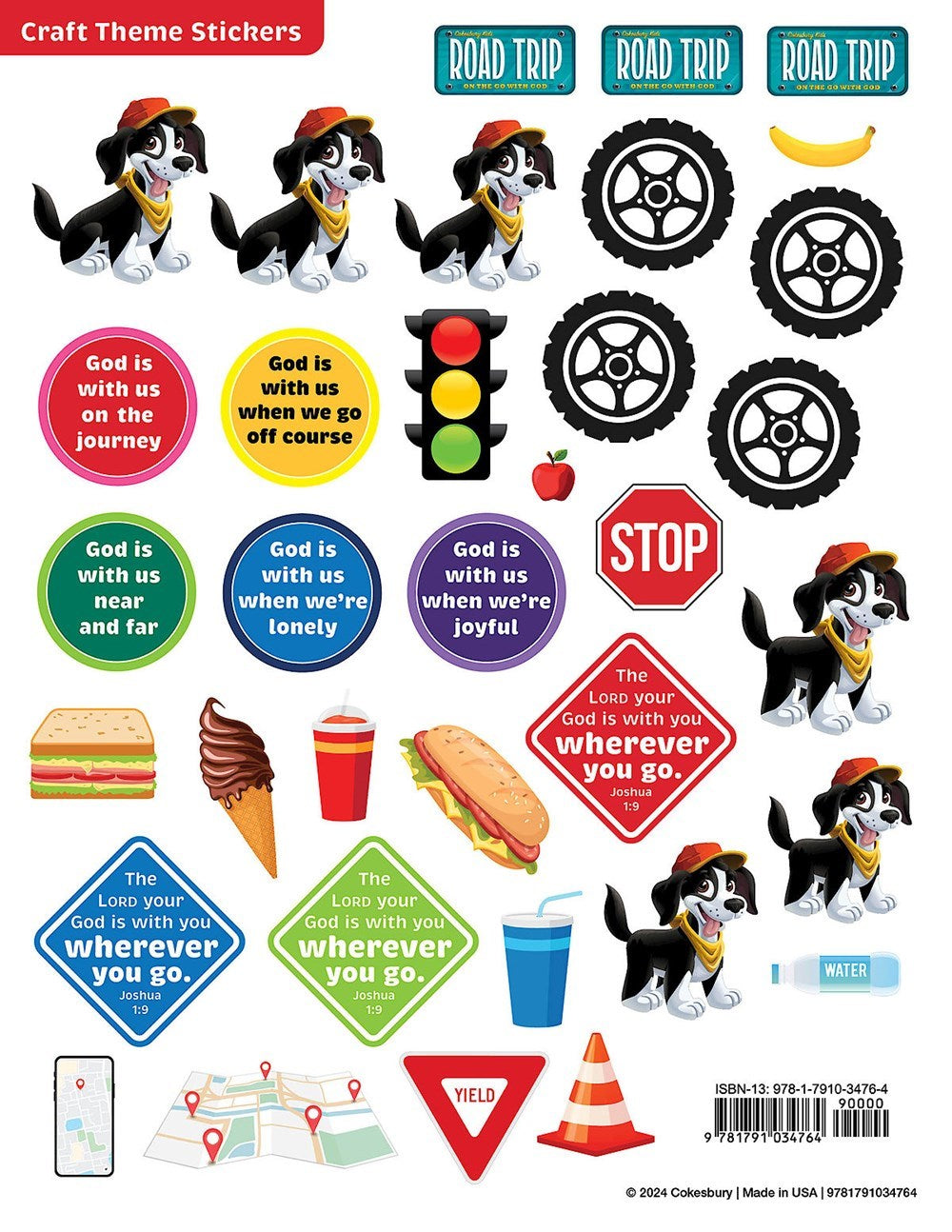 VBS-Road Trip: Craft Theme Stickers (Pack Of 12) (2025)