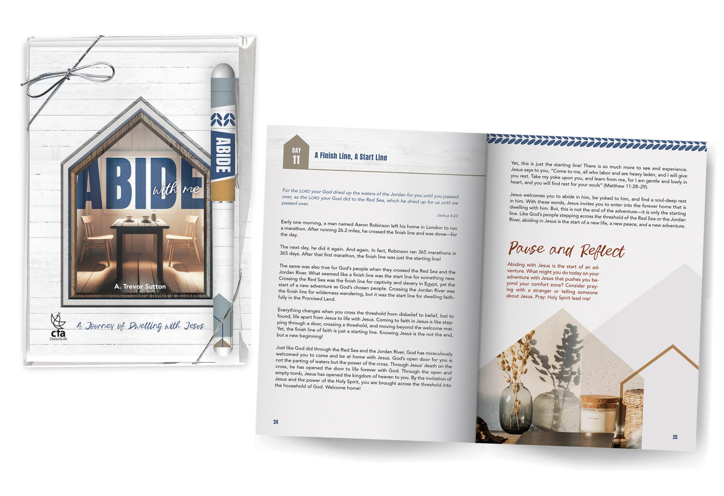 Gift Set-Abide With Me-Devotion Book & Pen