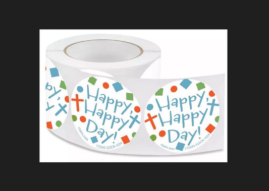 Sticker-Happy  Happy Day! (Roll Of 100)