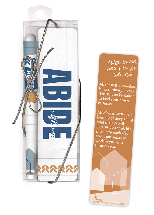 Pen & Bookmark Set-Abide With Me