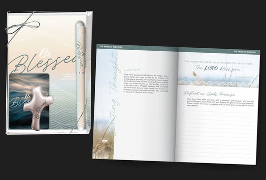 Gift Set-Be Blessed (KJV) w/Devotional Journal & Palm Cross