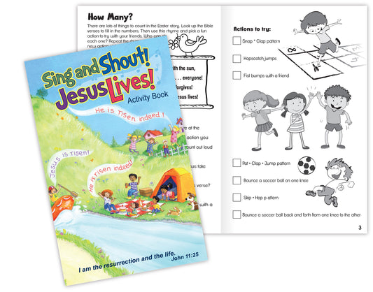 Sing And Shout! Jesus Lives! Activity Book (Pack Of 12)