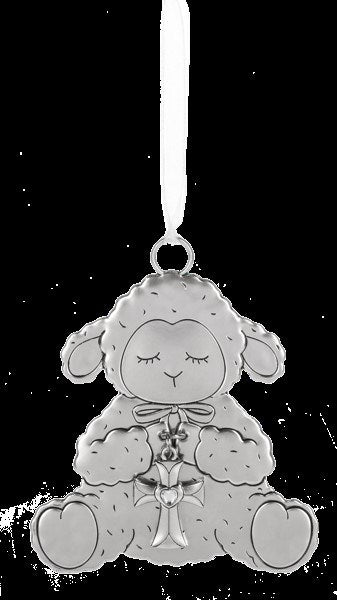 Ornament-Crib Cross Keepsake-Lamb (2.75" x 5.5")