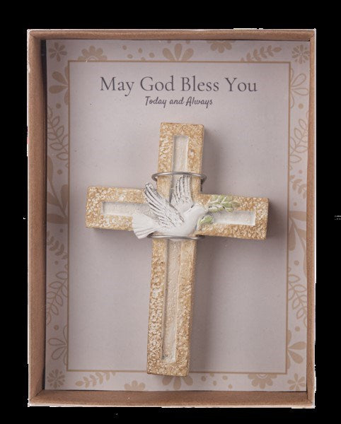 Cross In Gift Box-May God Bless You (2.5" x 3.5" Cross)