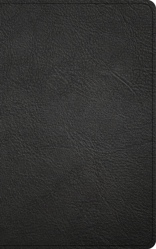 CSB Single-Column Personal Size Reference Bible (Holman Handcrafted Collection)-Premium Black Goatskin