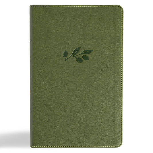 CSB Single-Column Personal Size Reference Bible-Olive LeatherTouch