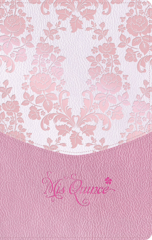 RVR 1960 Biblia Mis Quince (Sweet 15 Edition)-Floral Pink LeatherTouch