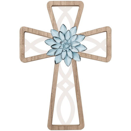 Wall Cross-Floral (9" x 13")