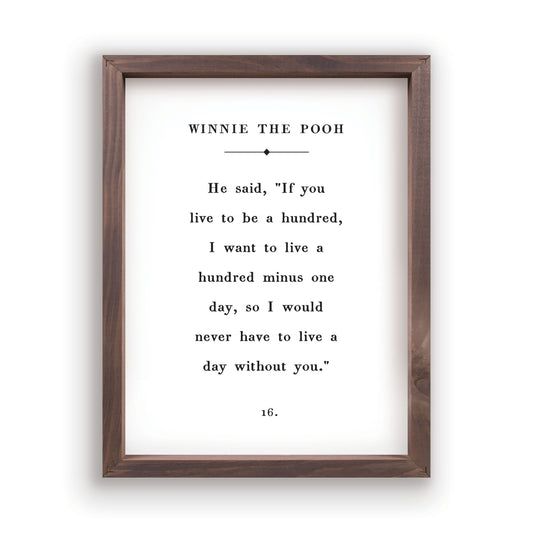 Framed Art-Pooh/If You Live (12 3/4" x 16 3/4")