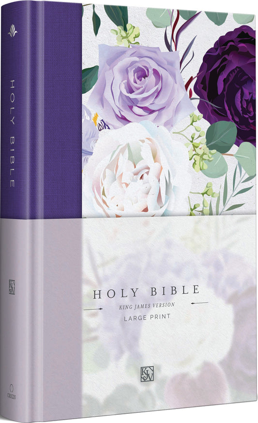 KJV Large Print Holy Bible-Purple Cloth Hardcover
