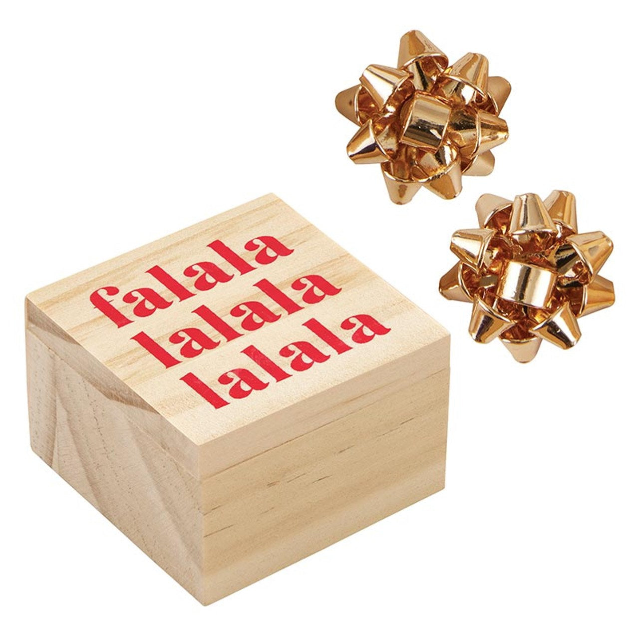 Earrings-Fal La La/Gold Bows In Treasure Box (#P7046)