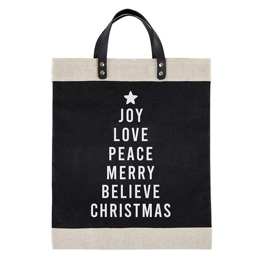 Farmer's Market Large Tote-Joy Love Peace (13" x 18")
