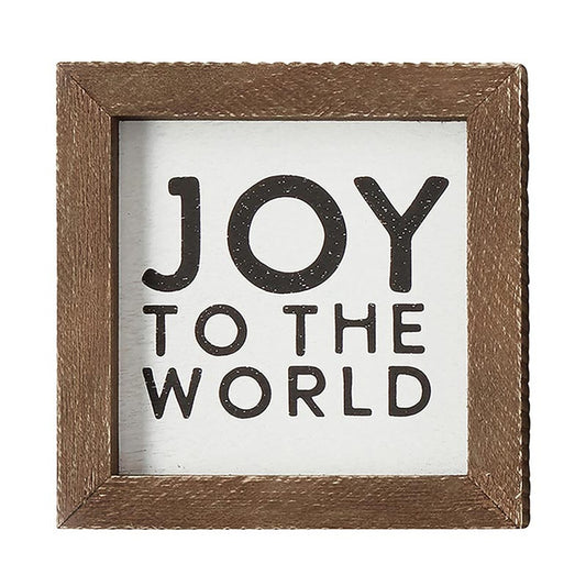 Mini Wall Sign-Joy To The World (6"SQ)