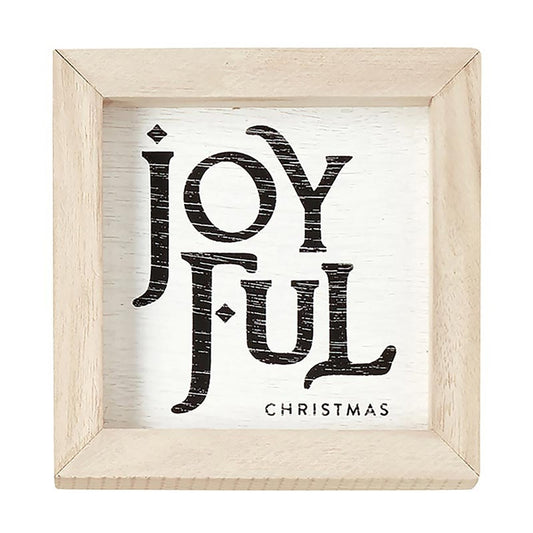 Mini Wall Sign-Joyful (6"SQ)