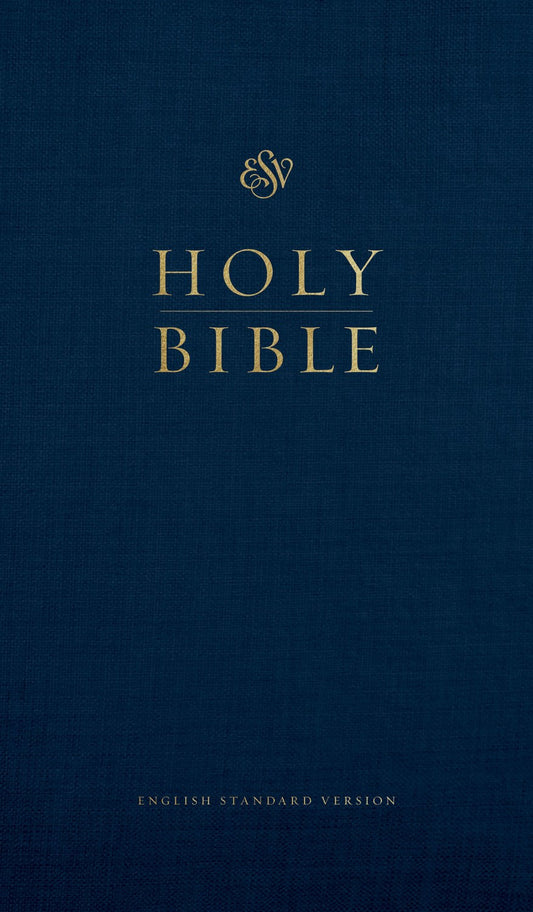 ESV Large Print Church Bible-Blue Hardcover