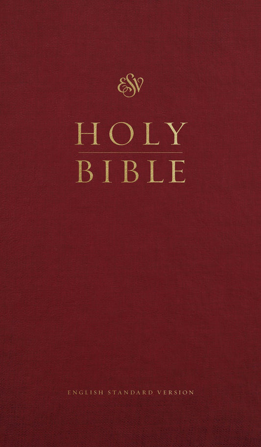 ESV Large Print Church Bible-Burgundy Hardcover