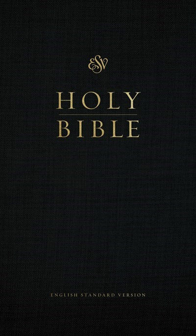 ESV Large Print Church Bible (RL)-Black Hardcover