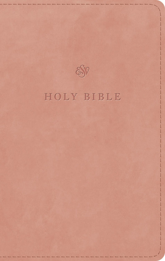 ESV Large Print Personal Size Bible-Blush Rose TruTone