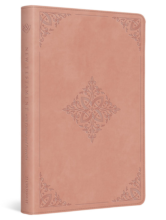 ESV New Testament With Psalms And Proverbs-Blush Rose Fleur-De-Lis Design TruTone