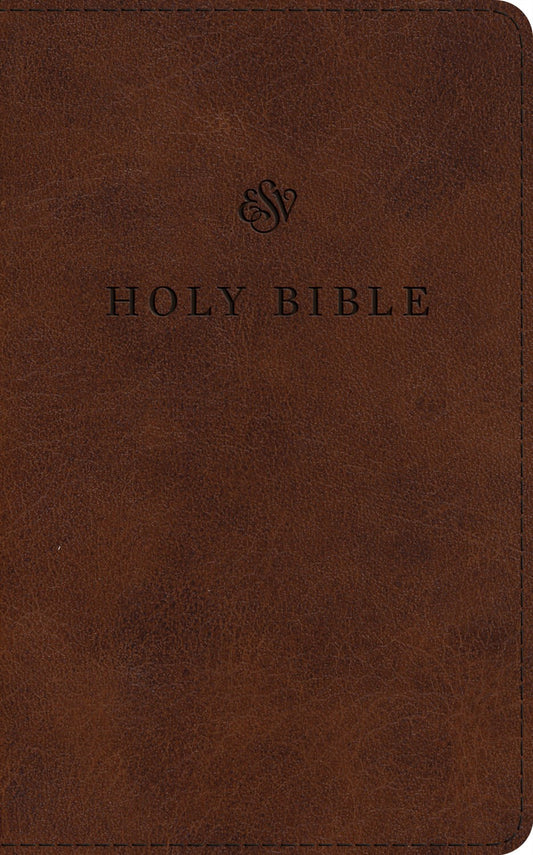ESV Large Print Premium Church Bible-Brown TruTone