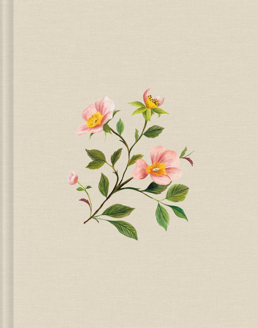 ESV Single Column Journaling Bible-Rosehip Design Cloth Over Board