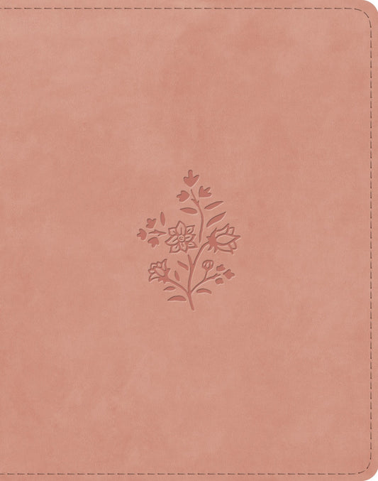 ESV Single Column Journaling Bible-Blush Rose Wildflower Design TruTone