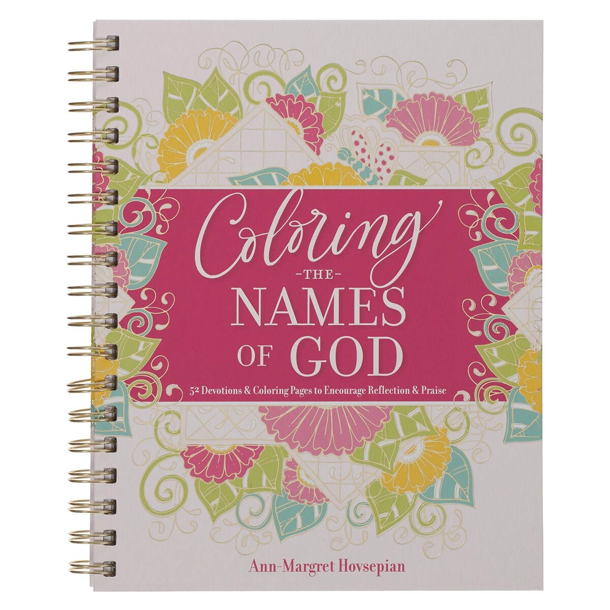 Devotional Gift Book-Coloring Devotional Names of God-Wirebound