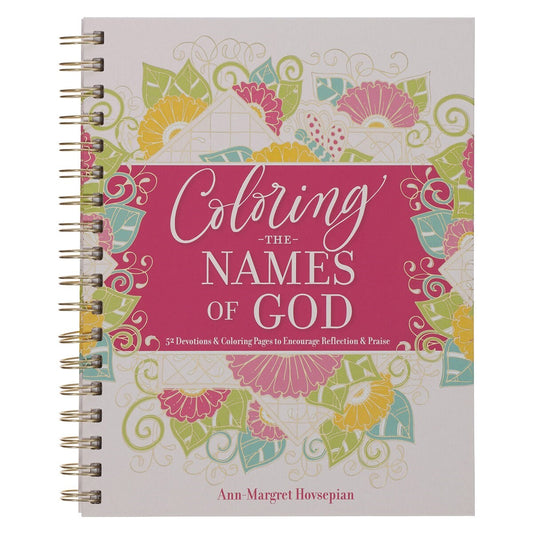 Devotional Gift Book-Coloring Devotional Names of God-Wirebound