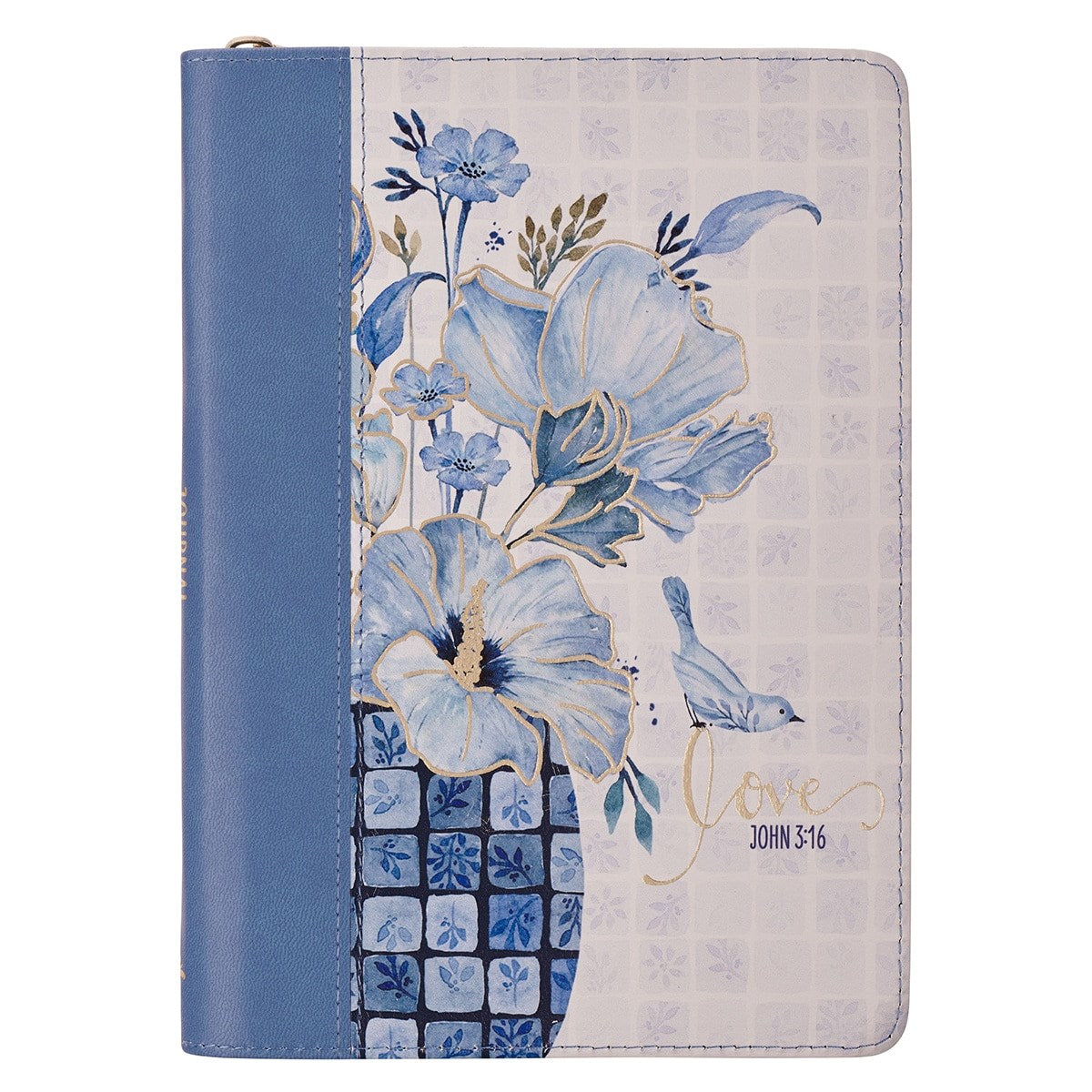 Journal Classic W/ Zip-Love John 3:16-Blue