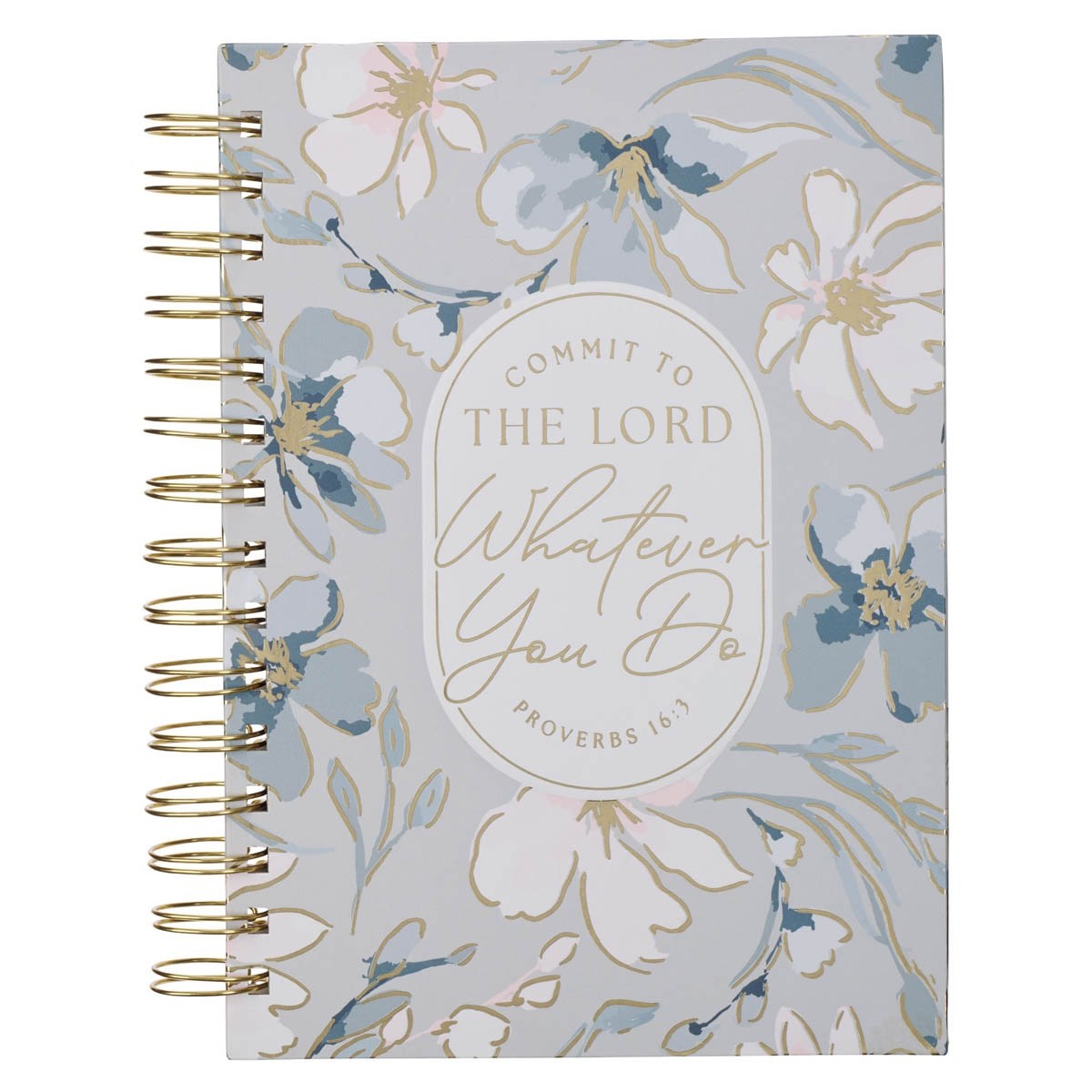 Journal Wirebound-Floral Commit to the Lord Prov. 16:3