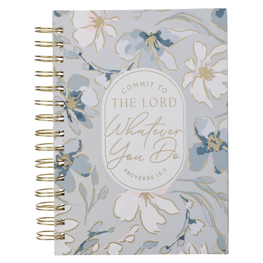 Journal Wirebound-Floral Commit to the Lord Prov. 16:3