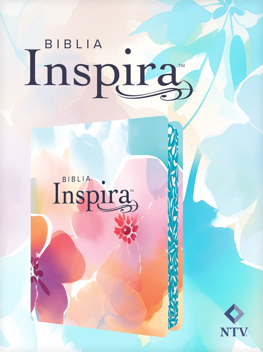 NTV Biblia Inspira con Filament (NLT Inspire Bible  Filament Enabled)-Floral Paradise LeatherLike