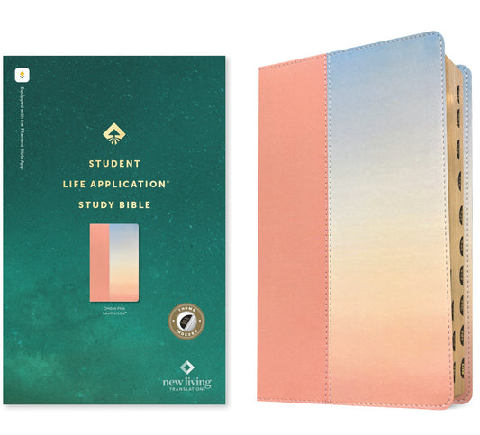 NLT Student Life Application Study Bible  Filament Enabled-Ombre Pink LeatherLike Indexed