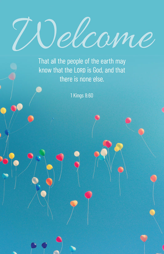 Bulletin-Welcome: That All The People Of The Earth May Know (1 Kings 8:60  KJV) (Pack Of 100)