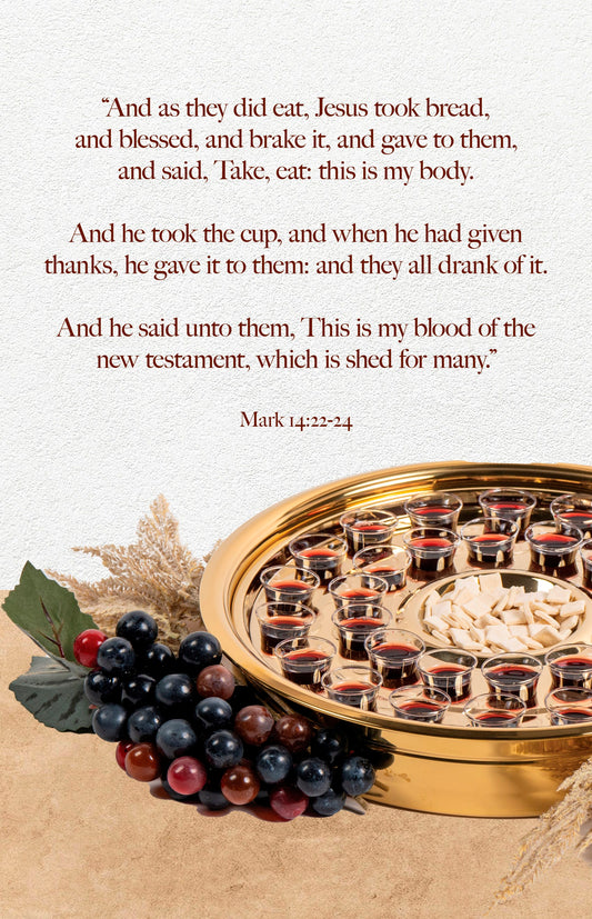 Bulletin-This Is My Blood...Which Is Shed For Many (Mark 14:22-24  KJV) (Pack Of 100)