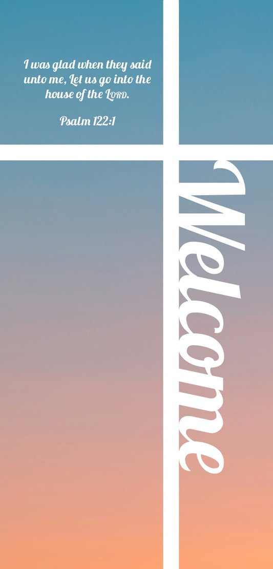 Guest Card-Welcome: I Was Glad When They Said (Psalm 122:1  KJV) (Pack Of 50)