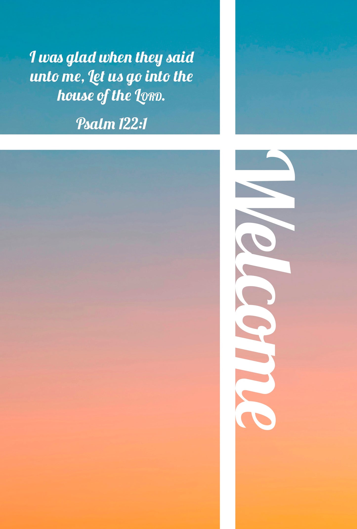 Guest Welcome Folder-I Was Glad When They Said Unto Me (Psalm 122:1  KJV) (Pack Of 12)