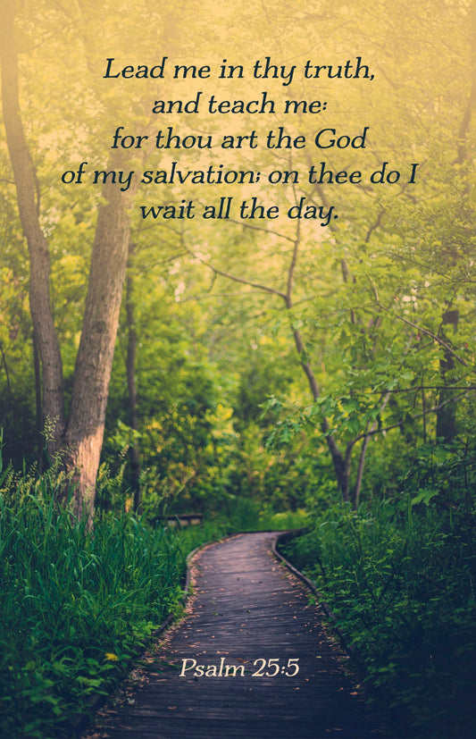 Bulletin-Lead Me In Thy Truth And Teach Me (Psalm 25:5  KJV) (Pack Of 100)