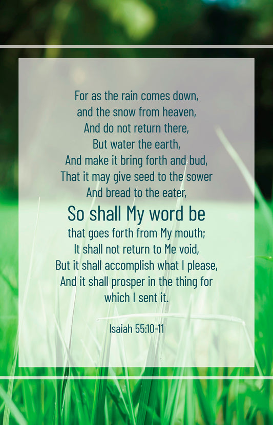 Bulletin-Revival: For As The Rain Come Down...So Shall My Word (Isaiah 55: 10-11  KJV) (Pack Of 100)