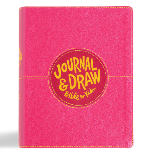 CSB Journal And Draw Bible for Kids-Pink LeatherTouch