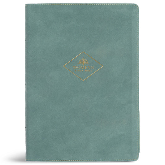 CSB Women's Study Bible-Earthen Teal SuedeSoft LeatherTouch